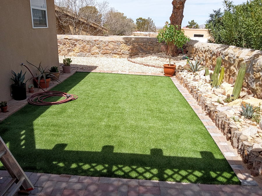 I built a small putting green in my backyard to relax and unwind whenever you like I supply the putter and golf balls.