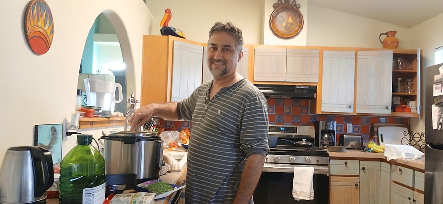 This is a doctor from Afghanistan who stayed at my home for 3 months while doing some training at Mountain View Hospital.  He was a great cook and we both shared our favorite ethnic dishes, great person.