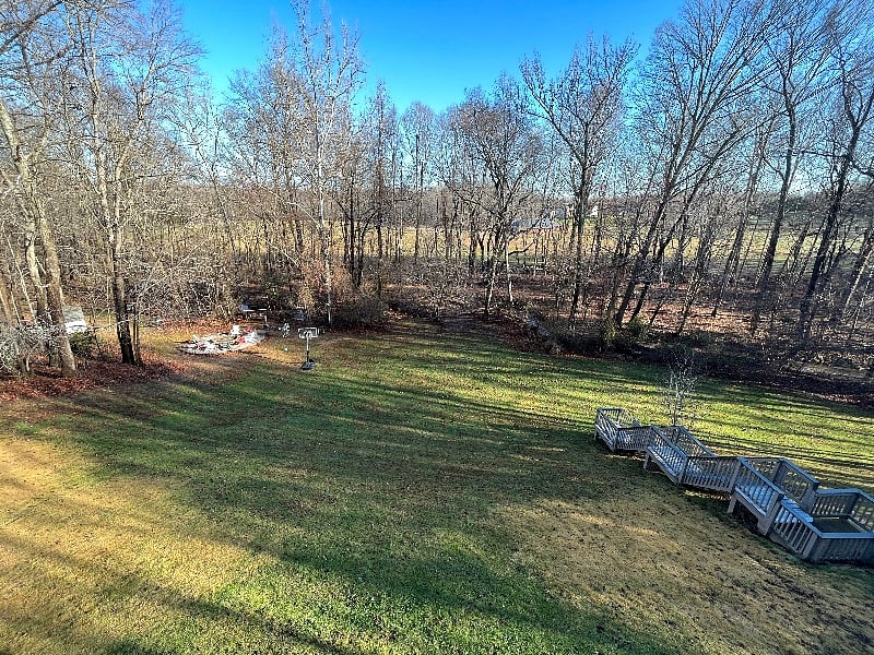 Enjoy the view on nearly 1 acre and join us to roast marshmallows around the fire pit.
