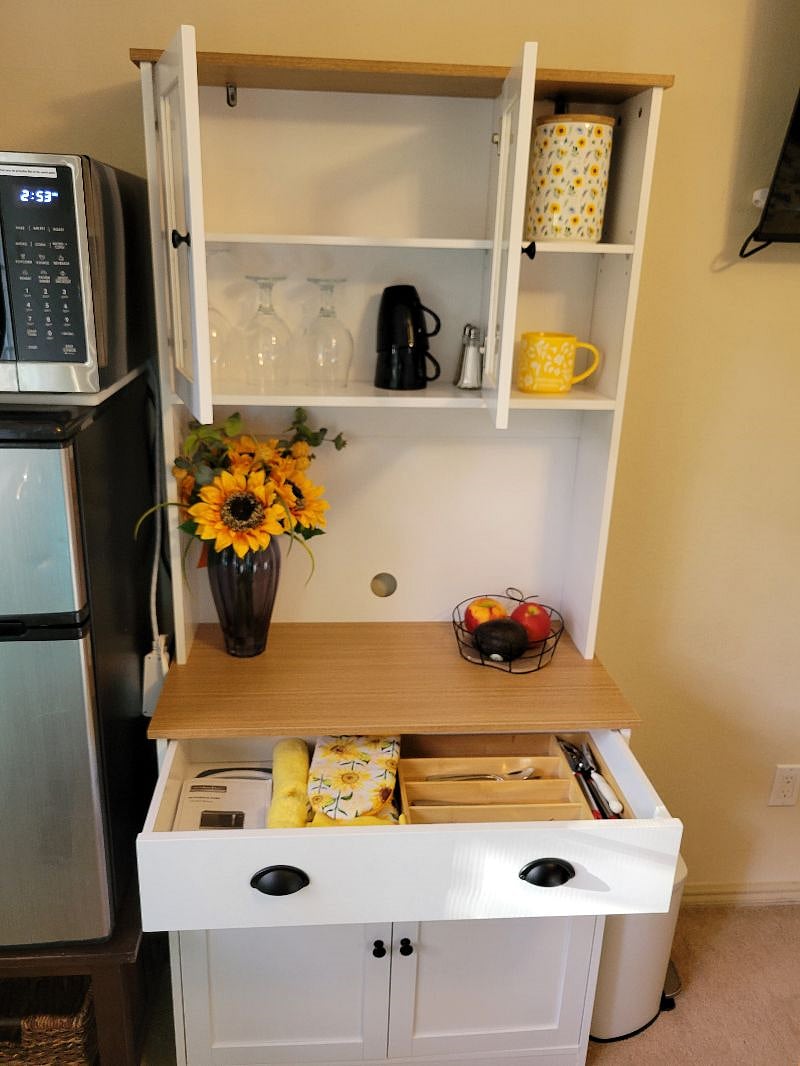 Fridge has been replaced with new larger one.