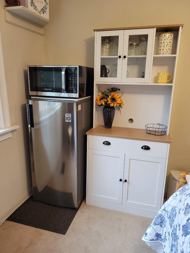 New, larger fridge for personal use.