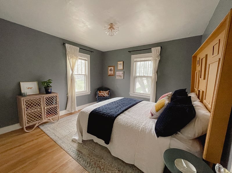 Largest bedroom has brand new queen size bed and large walk-in closet.