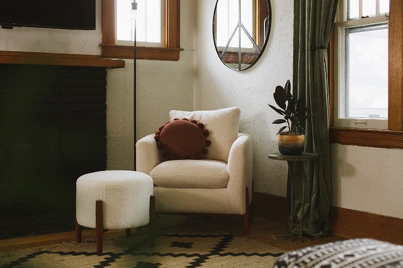 Everything was designed to provide a cozy, comfortable place to relax in.