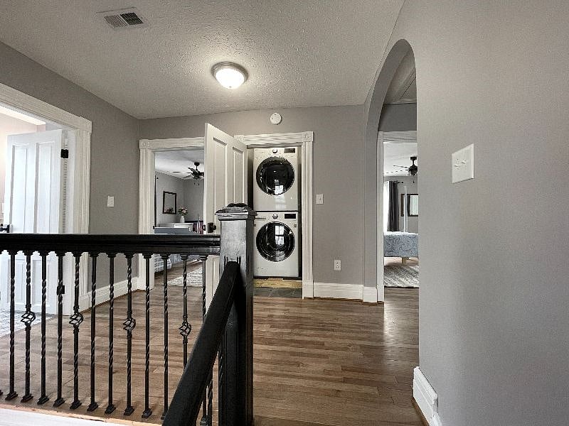 2nd floor has a full size set of HE washer/dryer in closet.