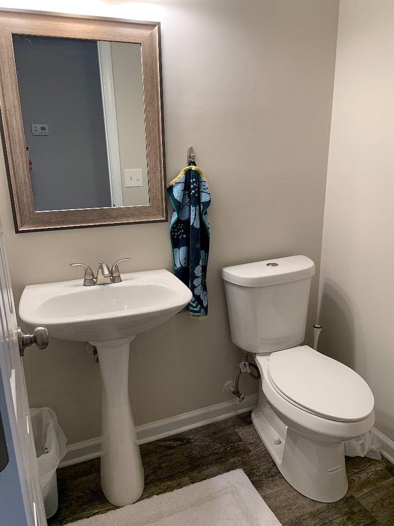Half bath downstairs.