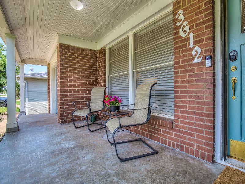 Front porch for relaxing as well as the back patio.