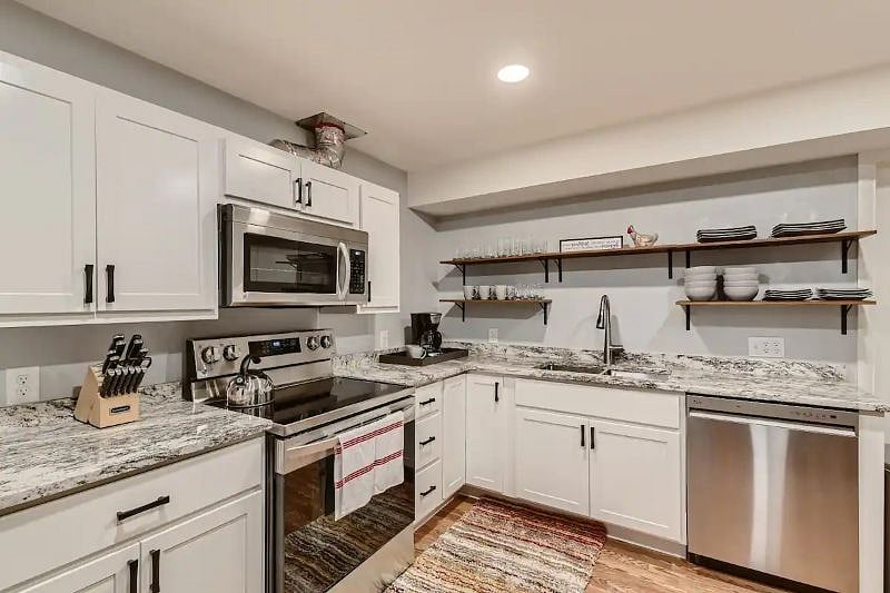 Open Shelving for modern touch - Full kitchen