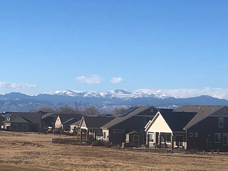View of mountains from walking trail around the neighborhood.