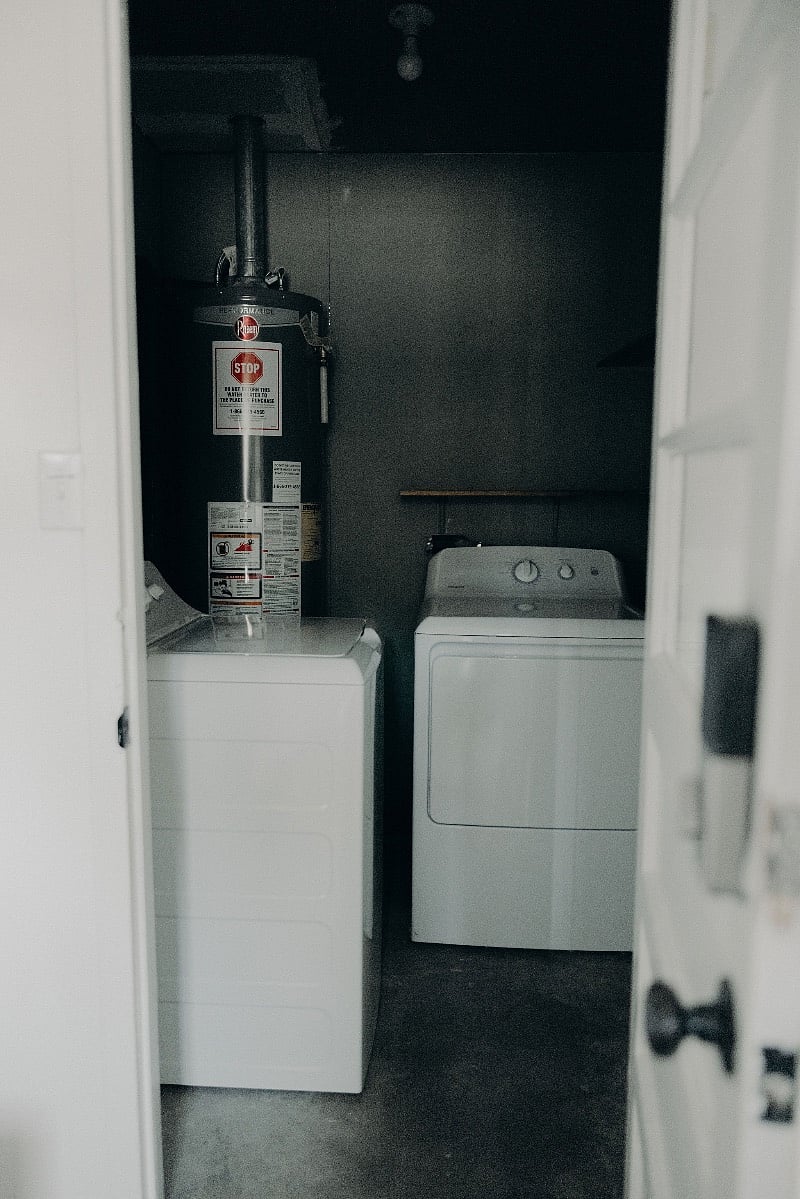 Laundry room with new washer/dryer
