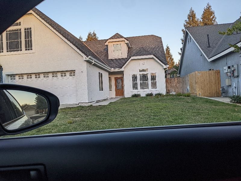 Newly painted inside and out. 3 car garage, 4 bedrooms, 1 office, 2 bathrooms, alarm, quiet neighborhood, nearby park, solar. (1 bedroom upstairs)