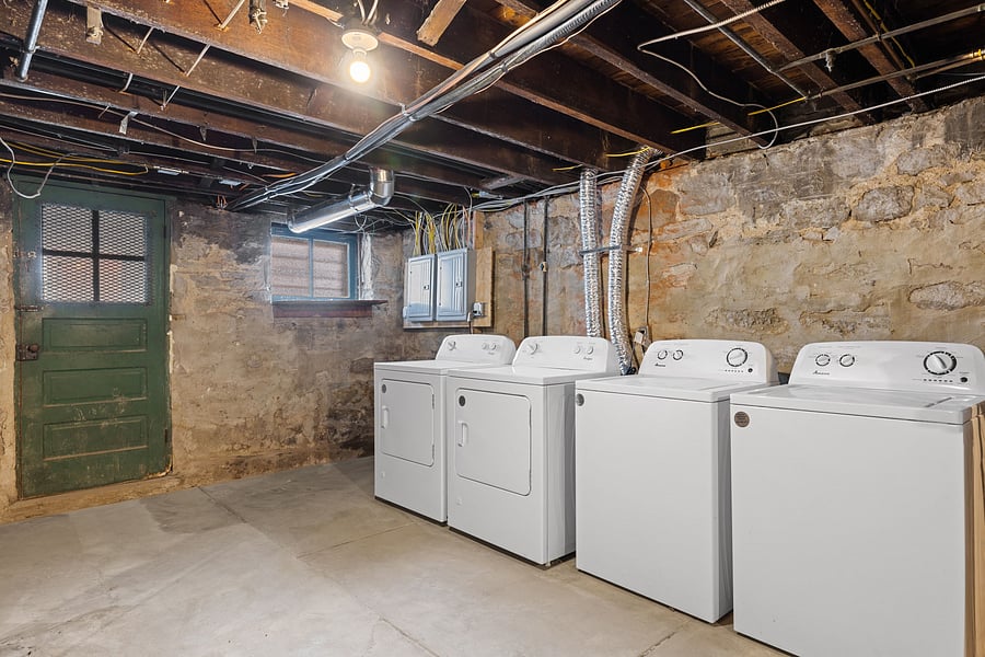 You will have your own washer and dryer to use in the basement.