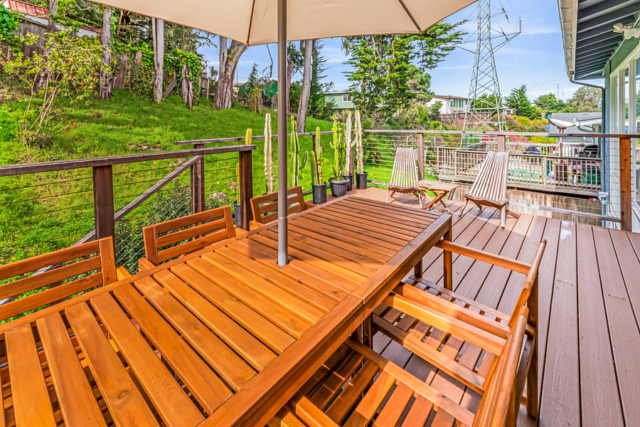 Relax and sip coffee on your peaceful outdoor deck!