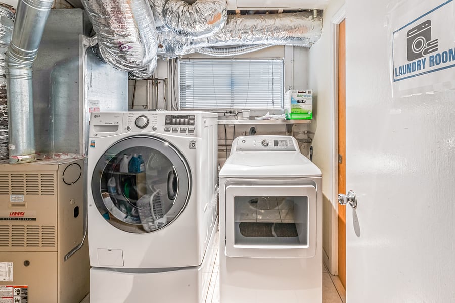 Do laundry in your full sized washer and dryer.