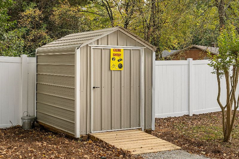 Game Shed! Full of outdoor games.