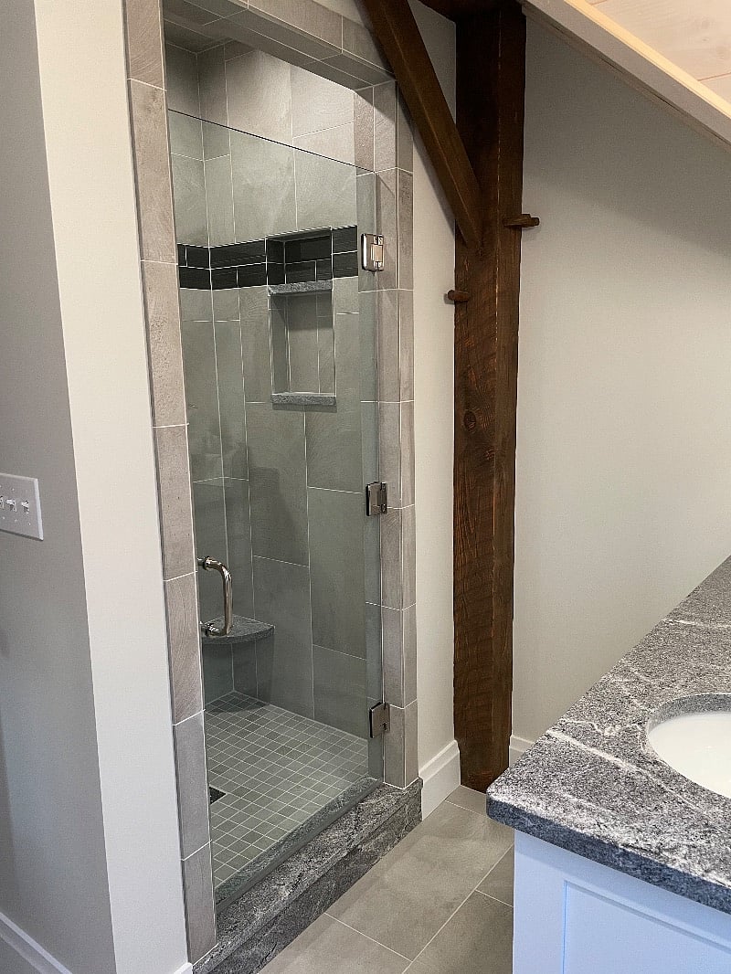 Custom tiled shower