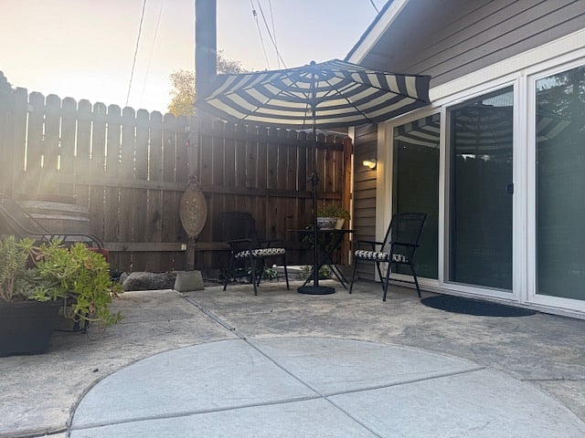 front patio, full enclosed with a gate