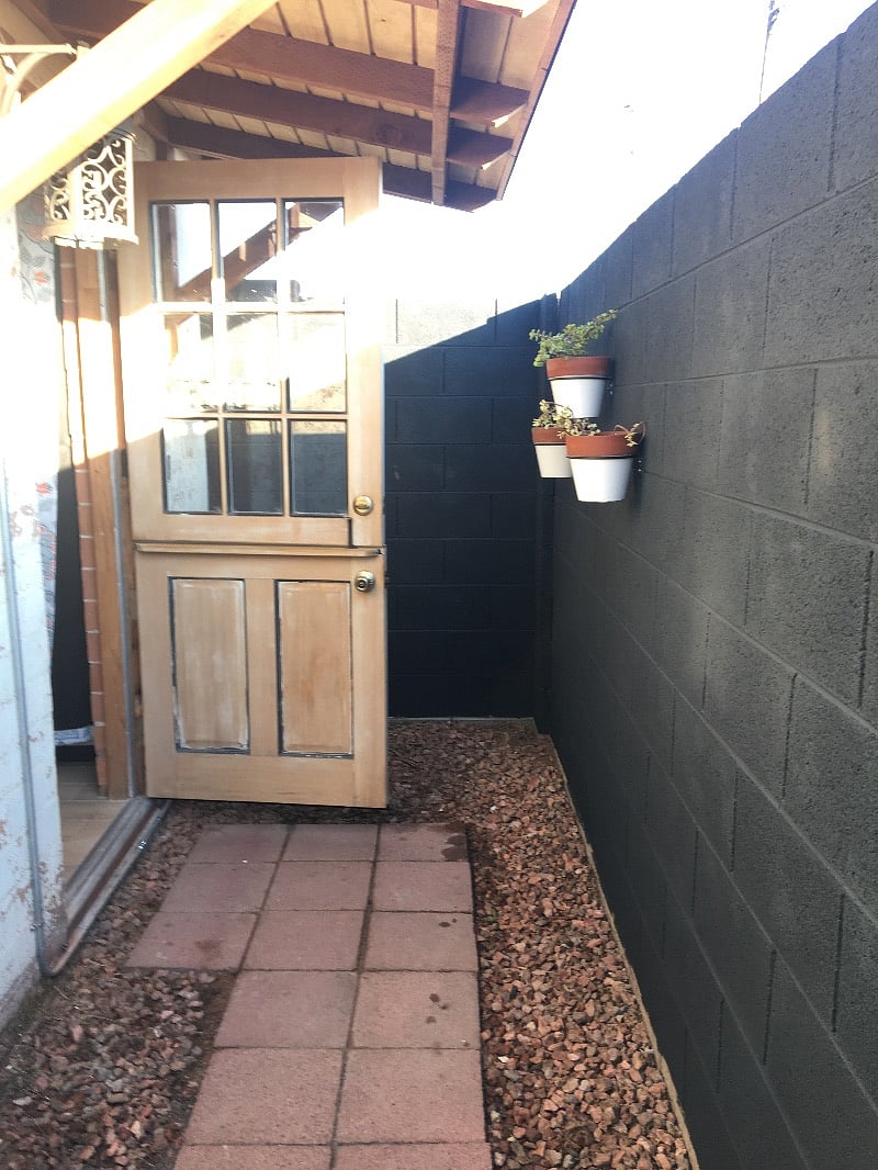 Private cozy patio with pull out drying rack for delicates