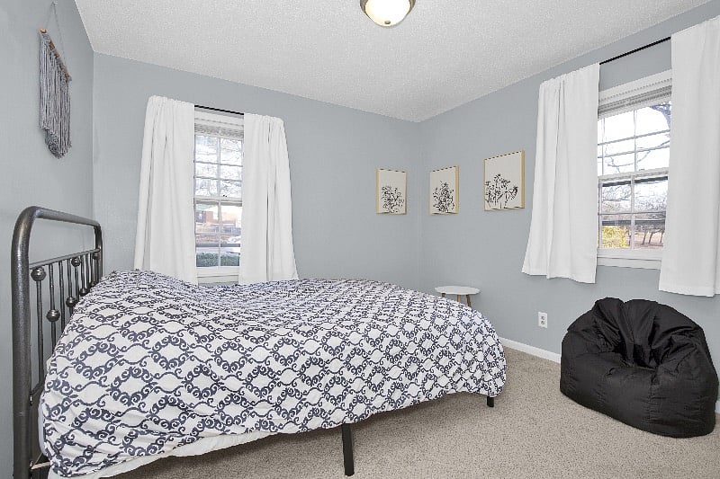 Secondary bedroom, large closet well lit for this photograph