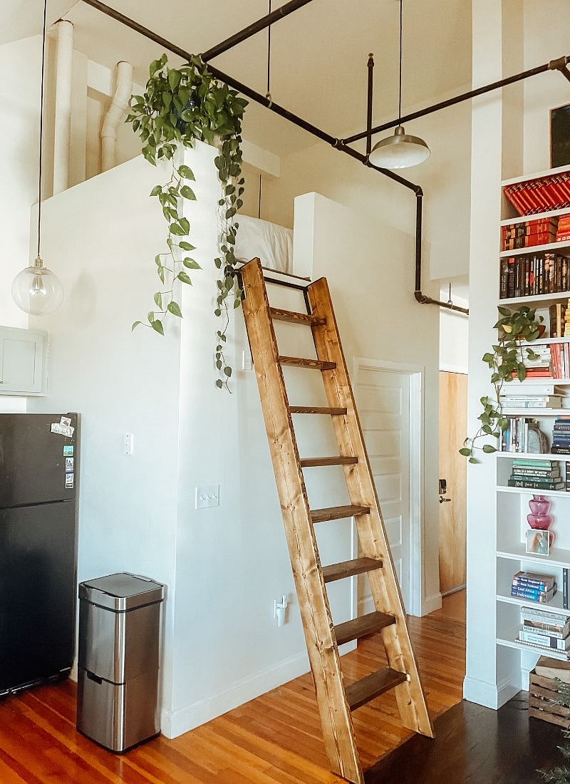 Loft with Ladder Pulled Out for Access