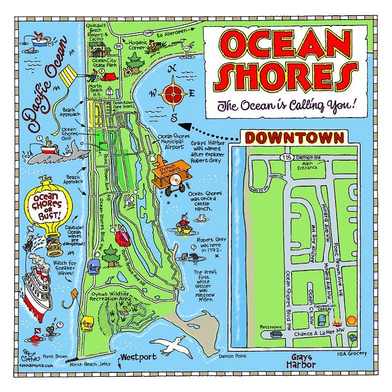30 minutes to Ocean Shores.
