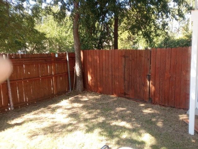 Front yard . gate goes to fenced side yard