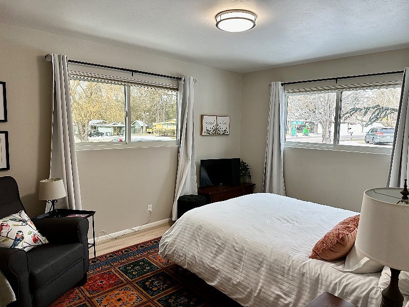 big windows for a light and bright bedroom