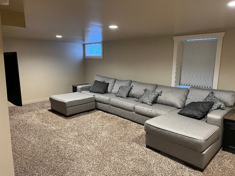 Sectional with a full size sleeper