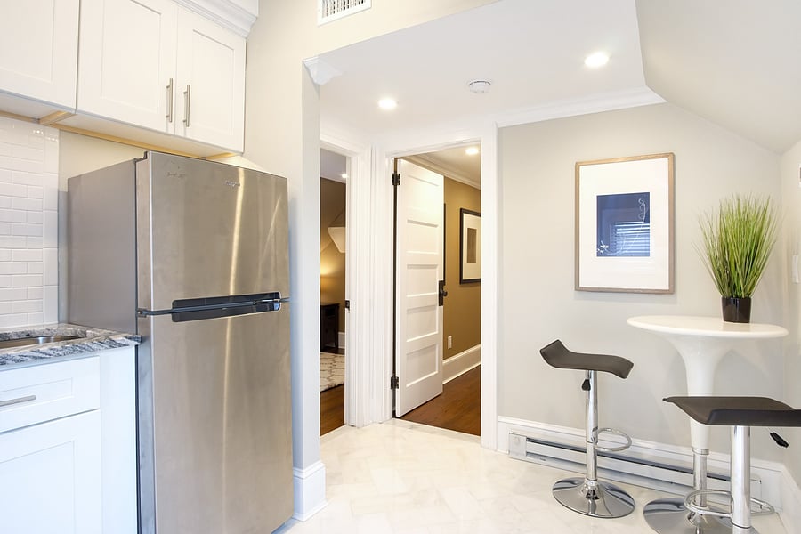 Private lockable entrance to Suite from Kitchen