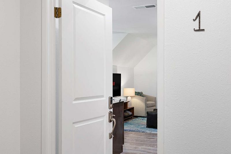 This is the entrance to the 1 bedroom unit.