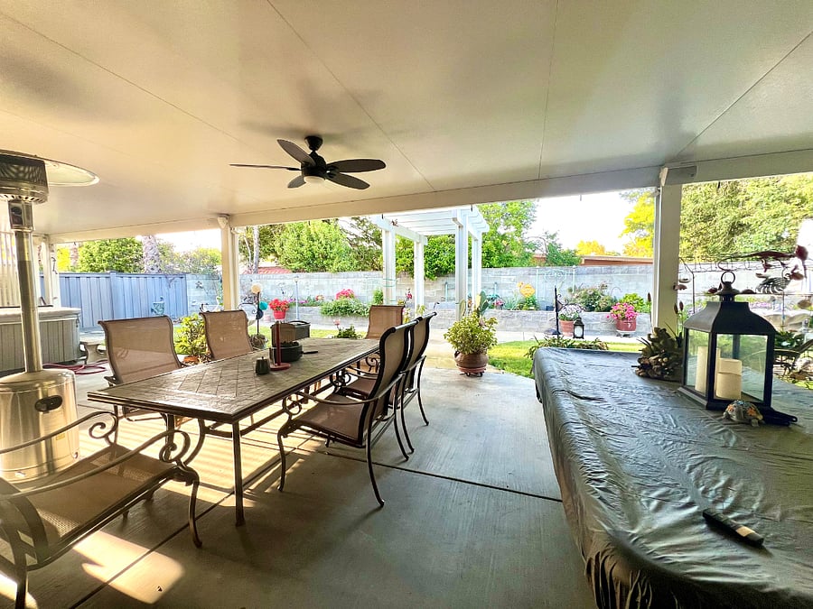 Your room features a door that gives convenient access to the patio and back yard area. 
