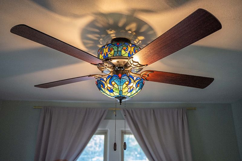 Ceiling fan in secondary bedroom
