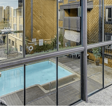 Exterior View of Swimming Pool and Hot Tub