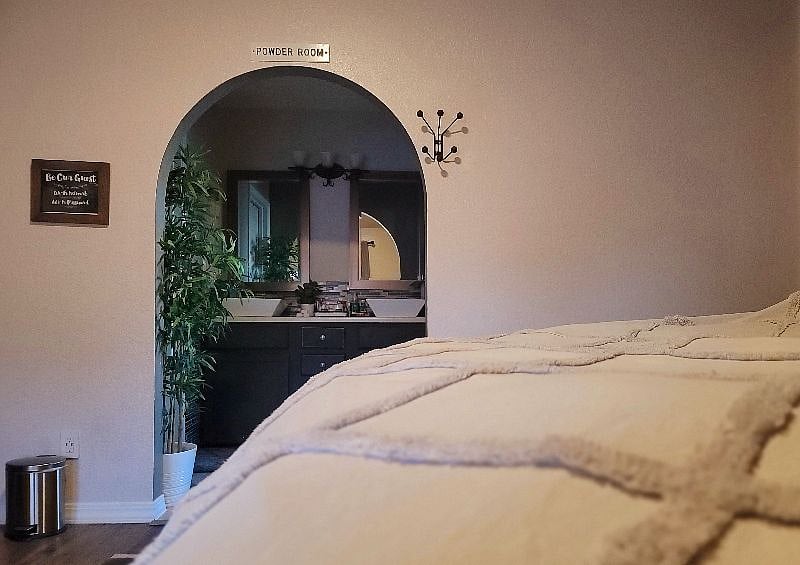 California King Suite - Spacious primary suite with a California King bed and private en-suite bathroom with double vanities.