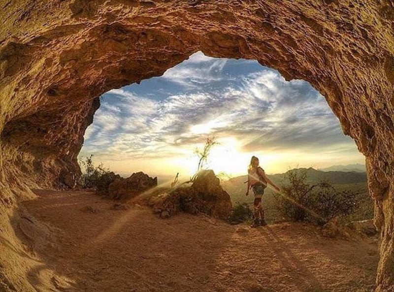 A walk through Arizona's diverse landscape is a beautiful way to discover the state. Grab a water bottle before visiting Wind Cave at Usery Mountain Regional Park & discover how it got its name. Located only 15 minutes from your "Home away from Home"!