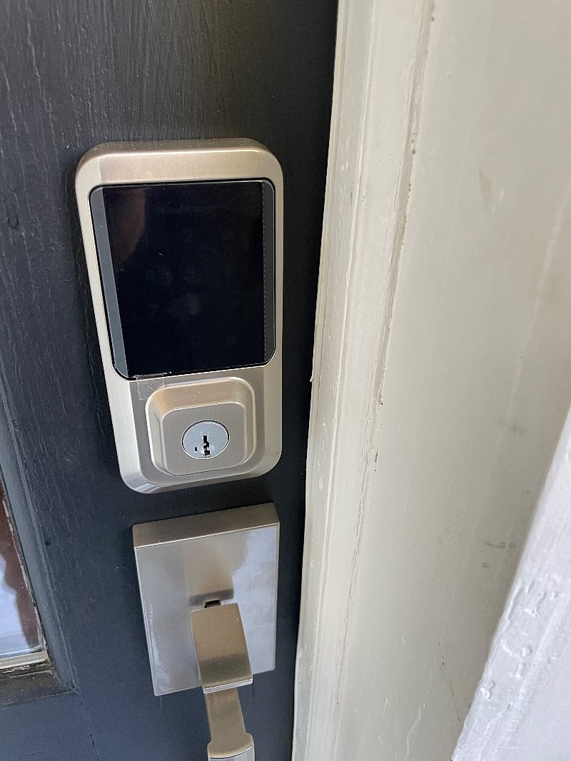 RING doorbells keyless entries on front & back doors