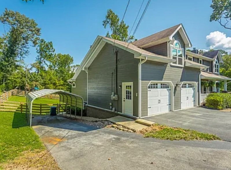 The carport on the left is all yours.