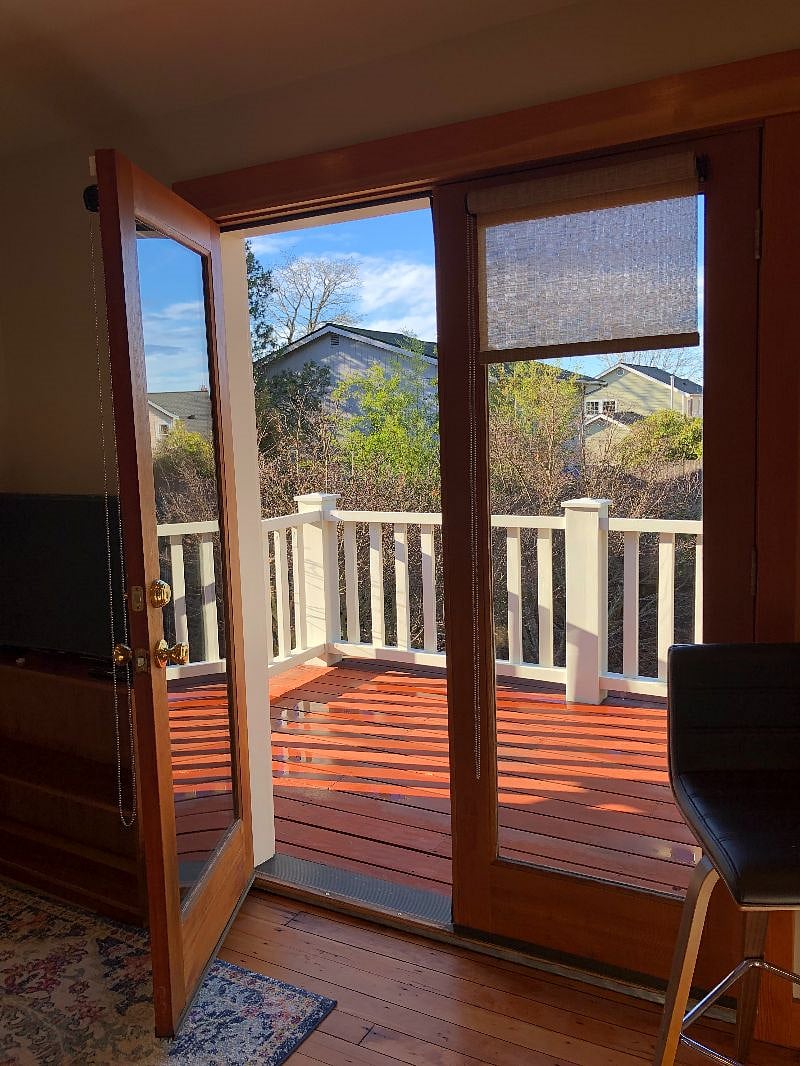 French doors connects to deck
