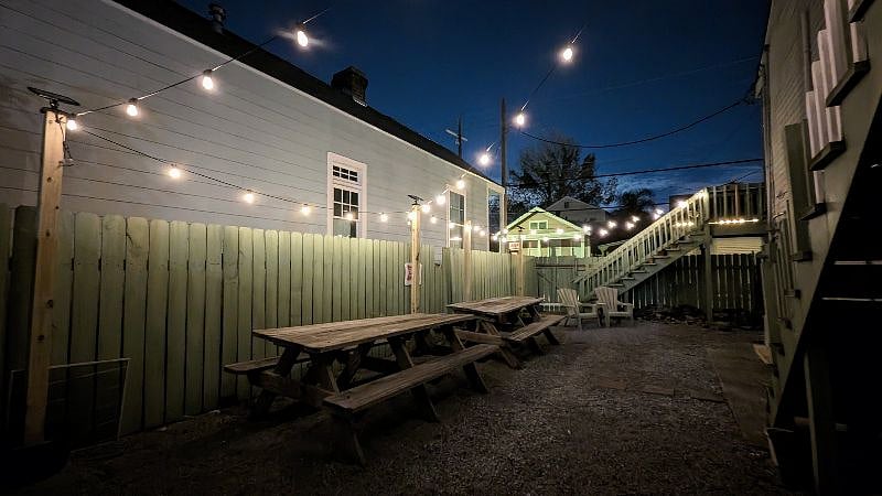 Solar powered string lights for night time