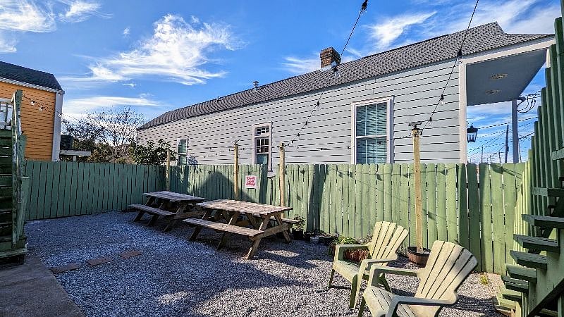 Spacious shared fully-fenced back yard
