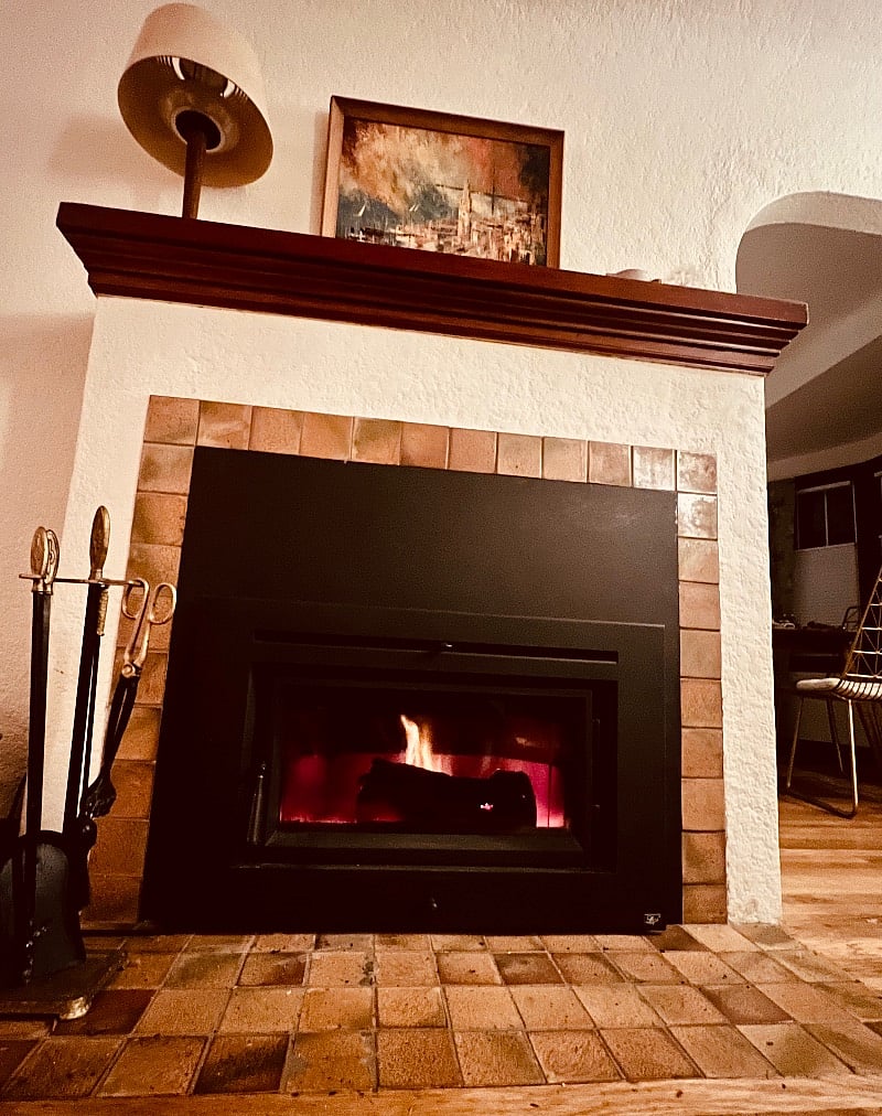 New wood fireplace insert