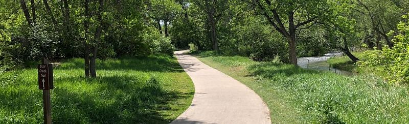 Bike path 1 block away