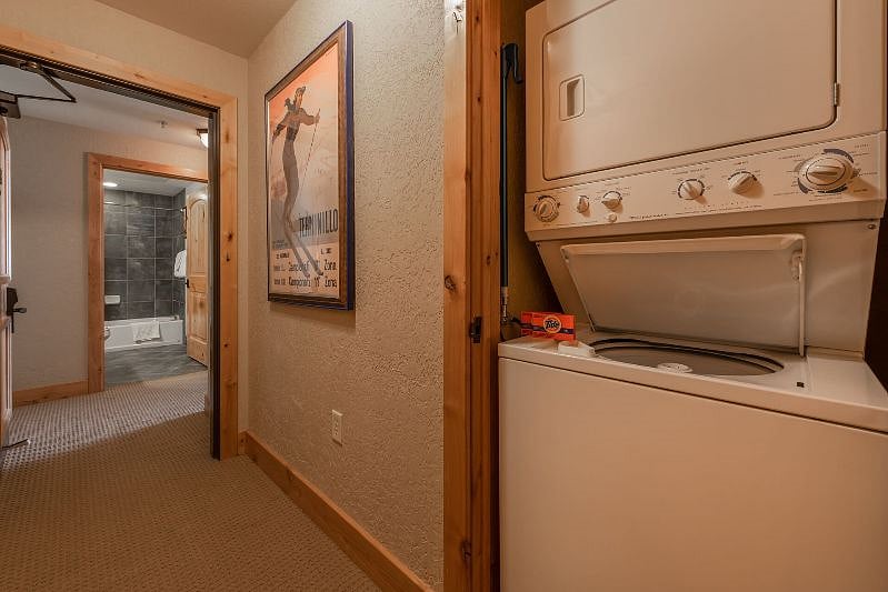 Your private laundry unit in the hallway closet.