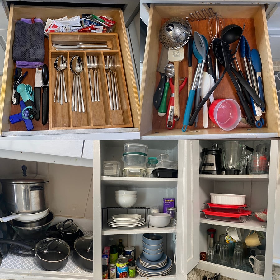 Fully stocked kitchen