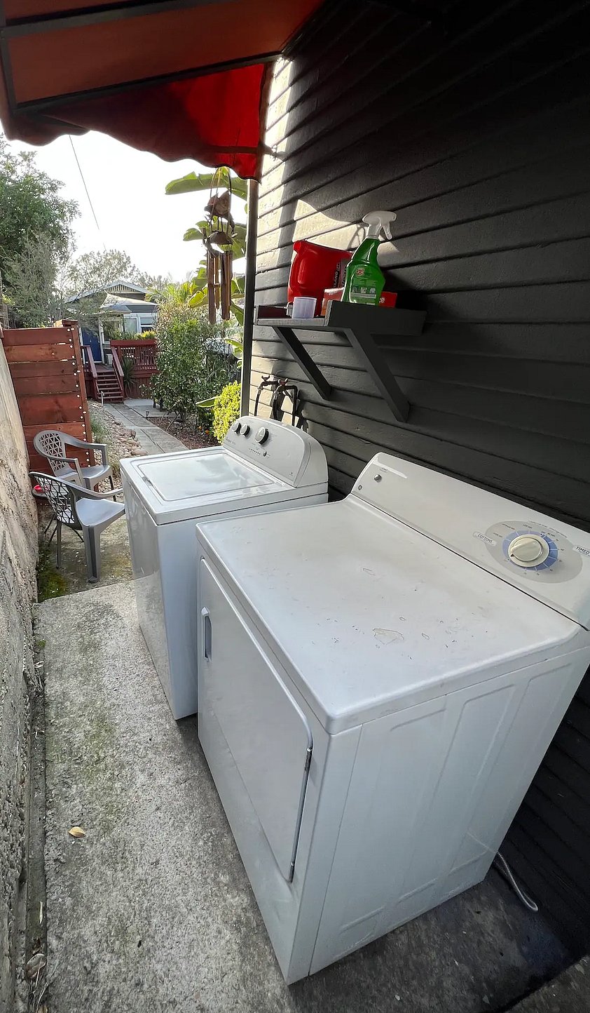 Free WD at the side of the back unit (this photo is NOT your unit/the Den) on the same property for your use (this WD is shared only between your unit and this back unit)