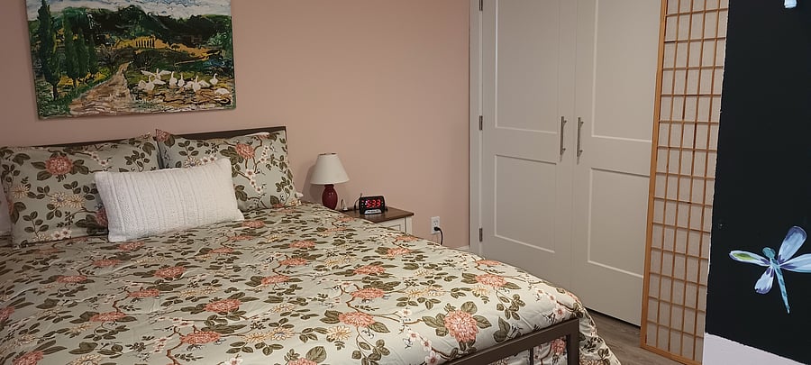 Large double closet for great storage