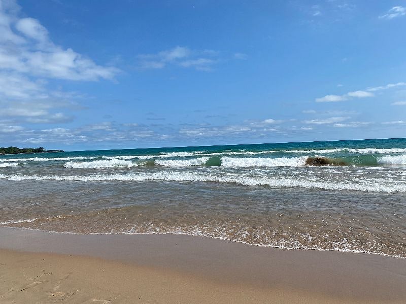 Even when it's too rough for swimming, the beaches are lovely.