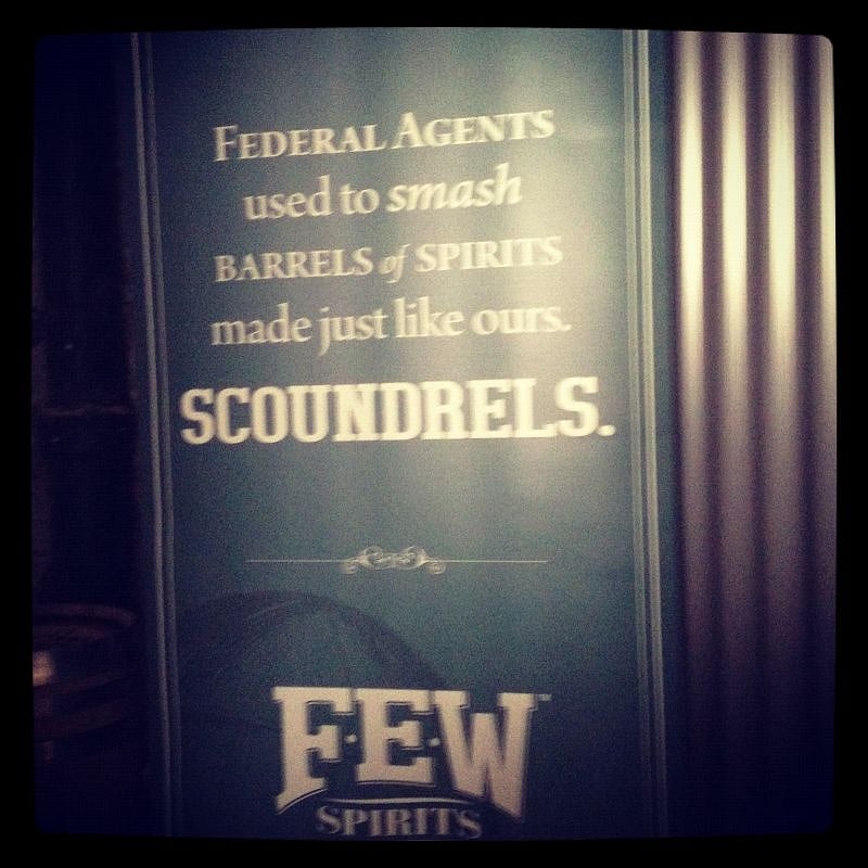 FEW Spirits is a Distillery named after Frances E Willard, the founder of the Women's Temperance Union, the nation's most well-known anti-alcohol league. FEW has Tours, live entertainment, and pop-up events throughout town.