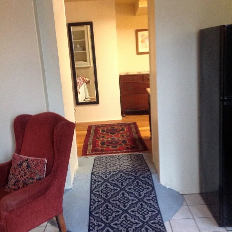 Walkway from living room/kitchen to the bedroom