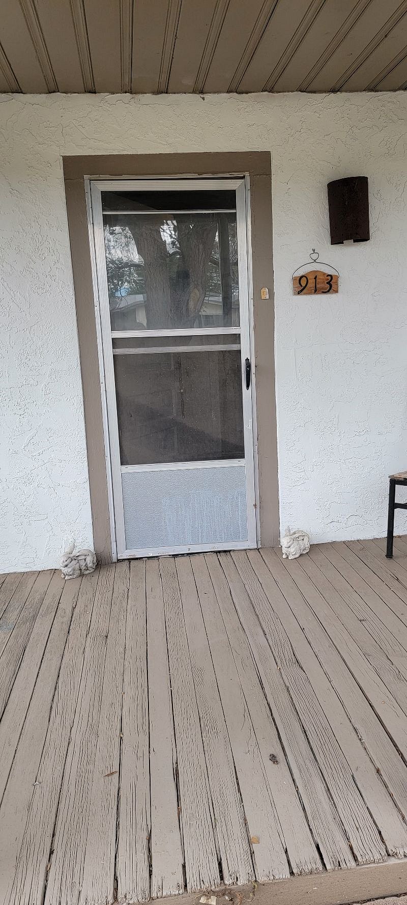 the front door with your very own guard bunnies