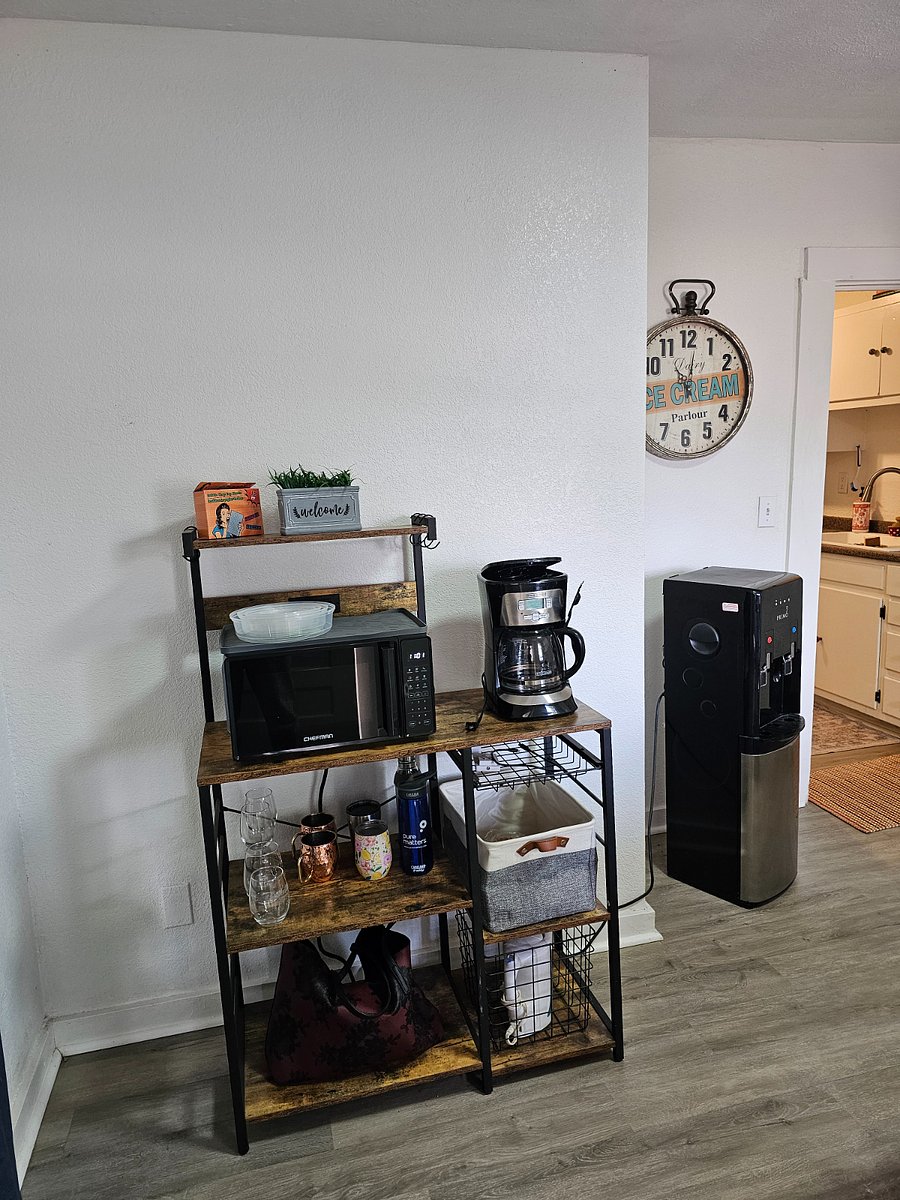 Coffee/Tea/re-heat your food station....and check out that water stand to the right with on demand hot water and ice water